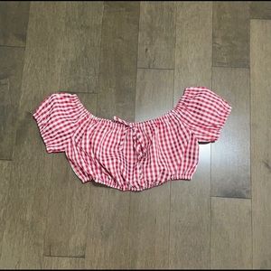 Gingham crop top